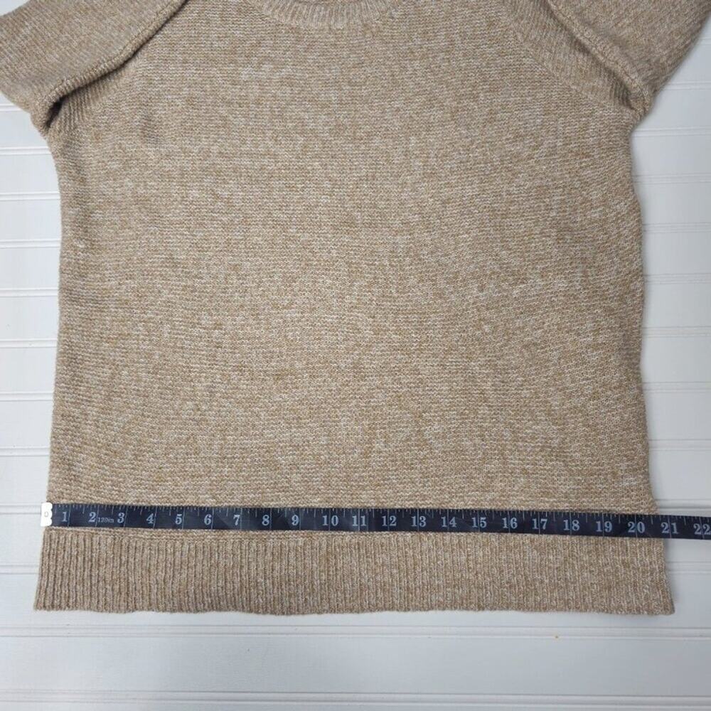 Beige Long Sleeve Knit Crew Neck Sweater Women's Size X-Large - Picture 13 of 15